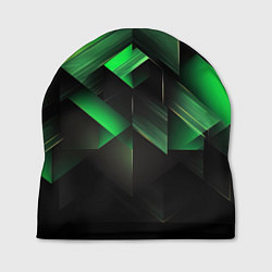 Шапка Асимметричный узор зелени