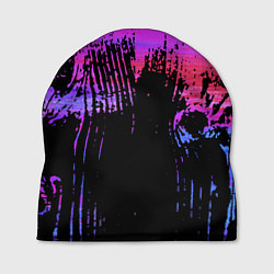 Шапка Розово синий сочный гранж, цвет: 3D-принт