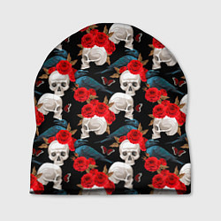 Шапка Skull in roses