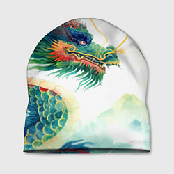 Шапка Japanese dragon - watercolor art, цвет: 3D-принт
