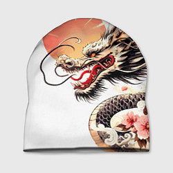 Шапка Японский дракон и солнце, цвет: 3D-принт