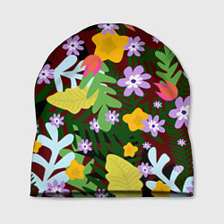 Шапка Гавайская цветочная расцветка, цвет: 3D-принт