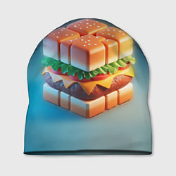 Шапка Абстрактный гамбургер в форме куба
