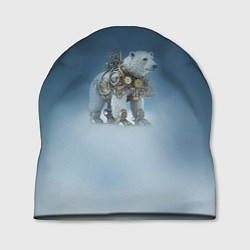 Шапка Белый северный медведь в стиле стимпанк