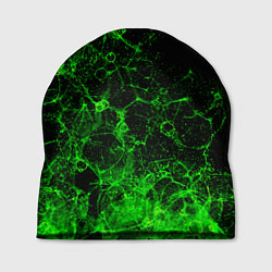 Шапка Неоновый зеленый дым, цвет: 3D-принт