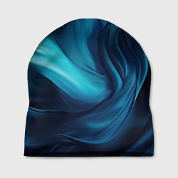 Шапка Синяя абстракция в виде волн, цвет: 3D-принт