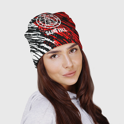 Шапка Silent hill краски белые и красные штрихи / 3D-принт – фото 2