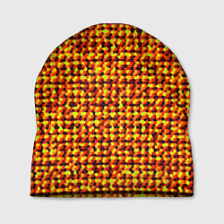 Шапка Солнечный жёлто-красный мозаика, цвет: 3D-принт