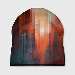 Шапка Размытый город на закате, цвет: 3D-принт