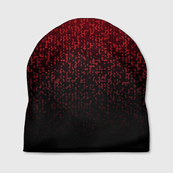 Шапка Градиент мозаика красно-чёрный, цвет: 3D-принт