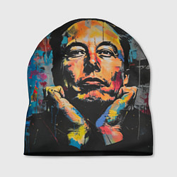 Шапка Илон Маск граффити портрет, цвет: 3D-принт