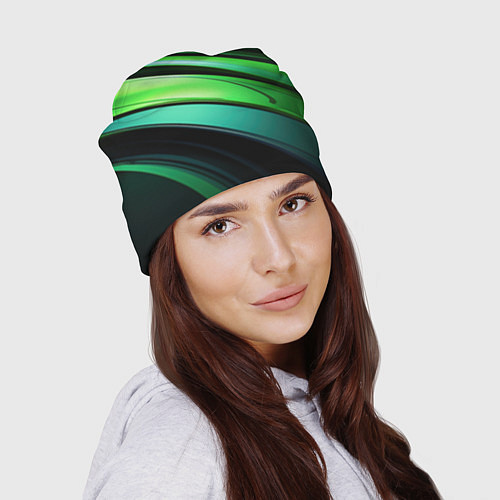 Шапка Абстрактные геометрические плавные линии минимализ / 3D-принт – фото 2