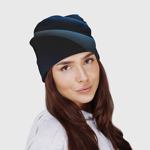 Шапка Синий стильный абстрактный геометрический стиль на / 3D-принт – фото 2