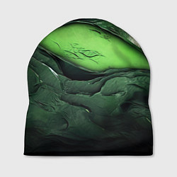 Шапка Разрез на зеленой абстракции, цвет: 3D-принт