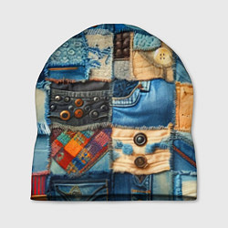 Шапка Vanguard denim patchwork - ai art