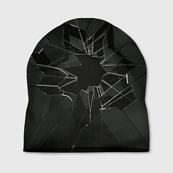 Шапка Черное разбитое стекло, цвет: 3D-принт