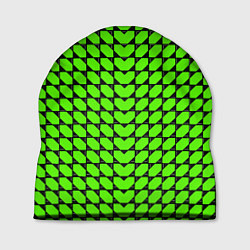 Шапка Зелёные лепестки шестиугольники, цвет: 3D-принт