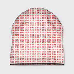 Шапка Паттерн маленькая красная мозаичная плитка, цвет: 3D-принт