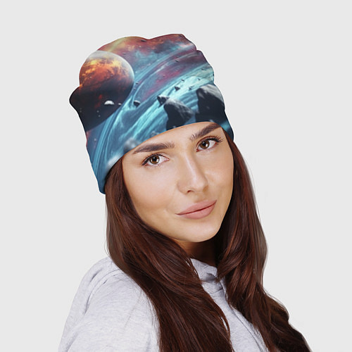 Шапка Объемный космос и планеты / 3D-принт – фото 2