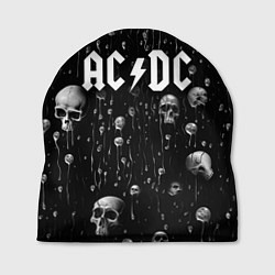 Шапка AC DC - черепа с подтеками