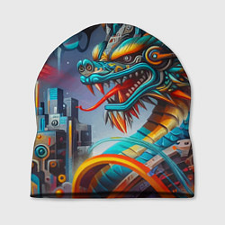 Шапка Фантастическая композиция с драконом - нейросеть, цвет: 3D-принт