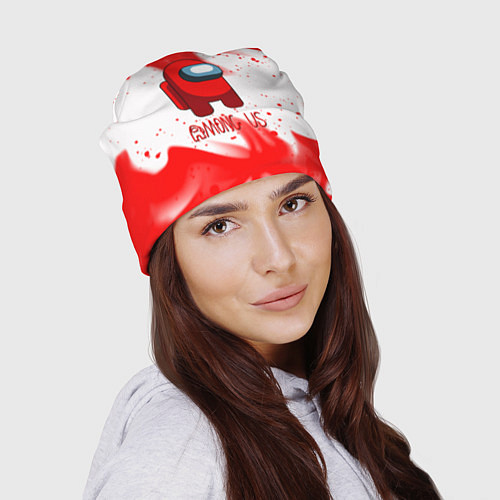 Шапка Амонг ас красный огонь / 3D-принт – фото 2