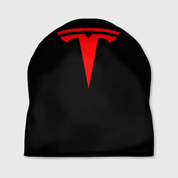 Шапка Tesla red logo