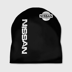 Шапка Nissan logo white auto, цвет: 3D-принт