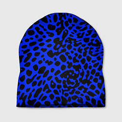 Шапка Ярко-синий с чёрными пятнами, цвет: 3D-принт