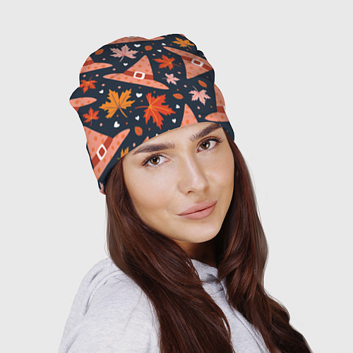 Шапка Шляпа в осенних листьях / 3D-принт – фото 2