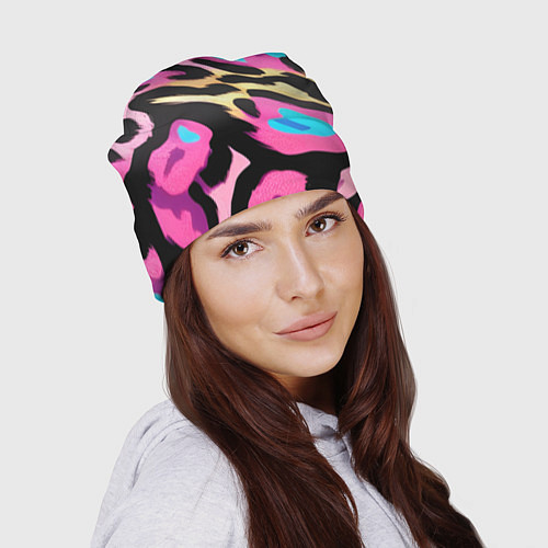 Шапка Пятна леопарда цветные / 3D-принт – фото 2