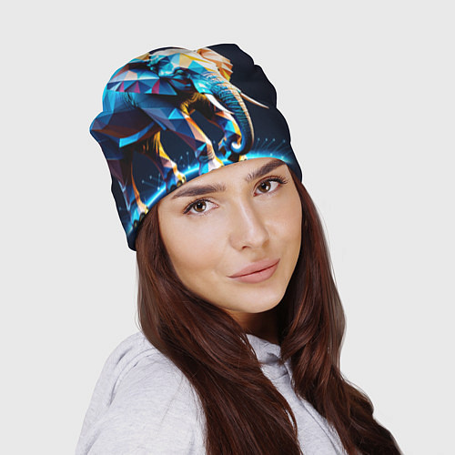 Шапка Большой полигональный слон / 3D-принт – фото 2