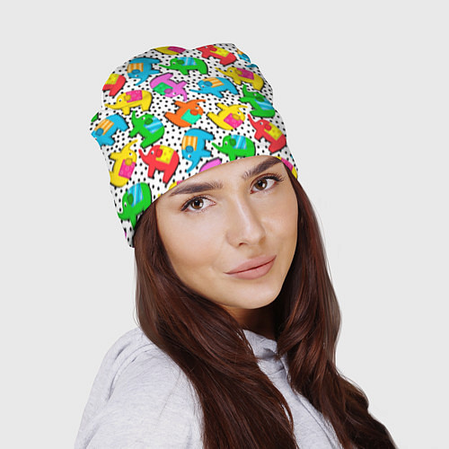 Шапка Нашивки слоники паттерн / 3D-принт – фото 2