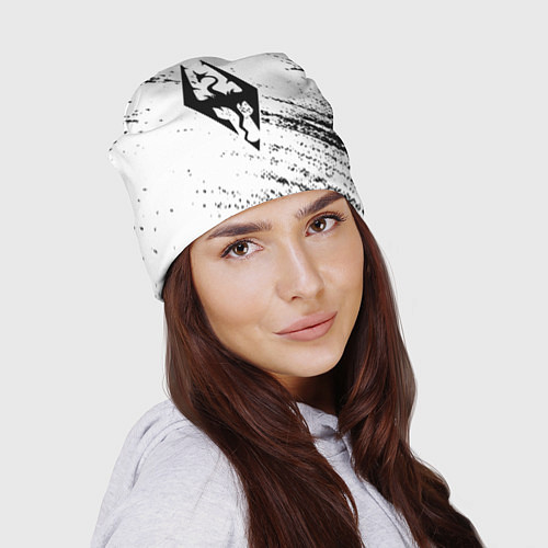 Шапка The Elder Scrolls чёрно белые краски / 3D-принт – фото 2