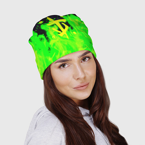 Шапка Doom кислотный огонь лого / 3D-принт – фото 2