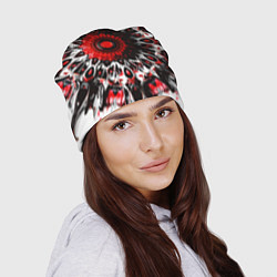 Шапка Красная сюрреалистичная абстракция, цвет: 3D-принт — фото 2