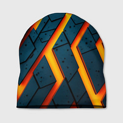 Шапка Металлическая броня и оранжевое свечение, цвет: 3D-принт