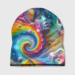 Шапка Абстрактное граффити с лицом девушки, цвет: 3D-принт
