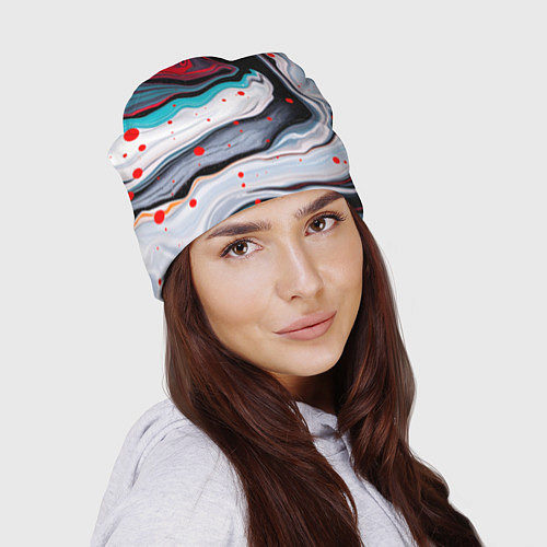 Шапка Флюид арт абстракция / 3D-принт – фото 2