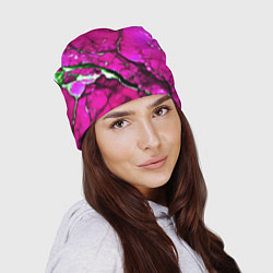 Шапка Розовый треснувший камень, цвет: 3D-принт — фото 2
