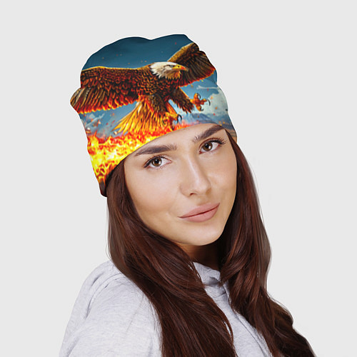 Шапка Парящий над огнем орел / 3D-принт – фото 2