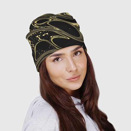 Шапка Разводы в виде кругов и линий - текстура / 3D-принт – фото 2