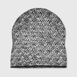 Шапка Чёрно-белый текстурный, цвет: 3D-принт