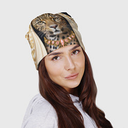 Шапка Леопард с короной, цвет: 3D-принт — фото 2