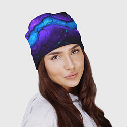Шапка Синяя звездная полоса в плите текстура, цвет: 3D-принт — фото 2
