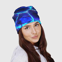 Шапка Объемные плиты в неоновом свечение, цвет: 3D-принт — фото 2