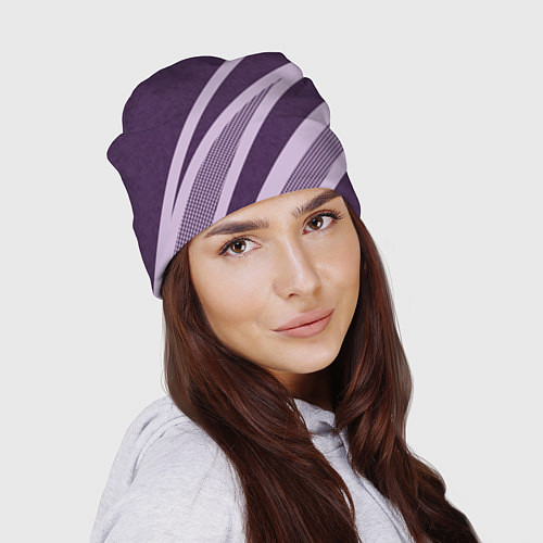 Шапка Фиолетовый абстрактный с полосой / 3D-принт – фото 2