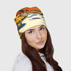 Шапка Арт с фантастическим пейзажем, цвет: 3D-принт — фото 2