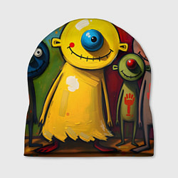 Шапка Арт с человечками, цвет: 3D-принт