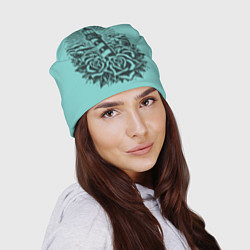 Шапка Маяк и розы, цвет: 3D-принт — фото 2